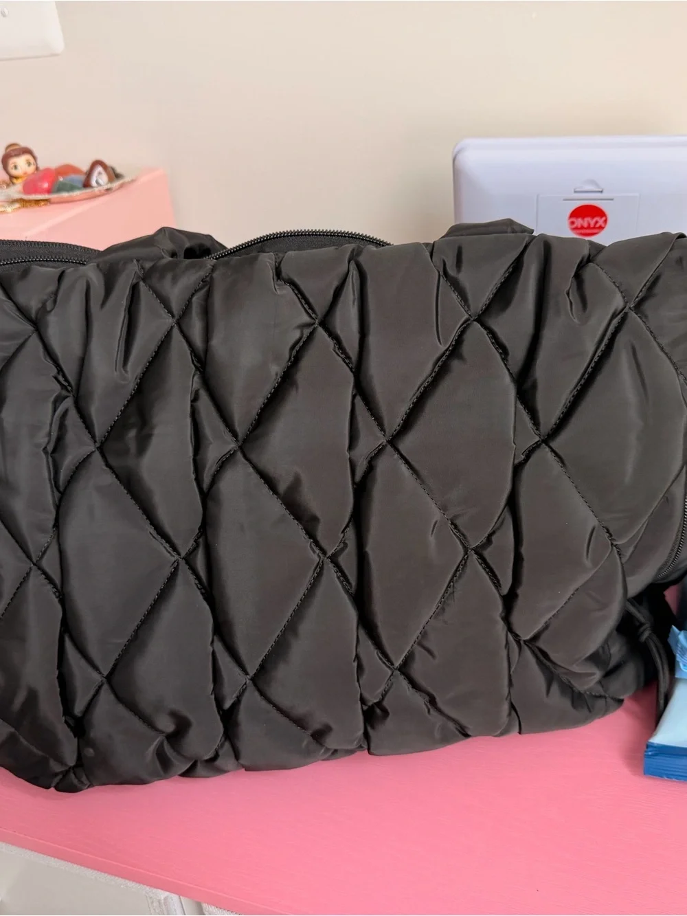 Black Quilted Women’s Tote Bag - Stylish Everyday Carry